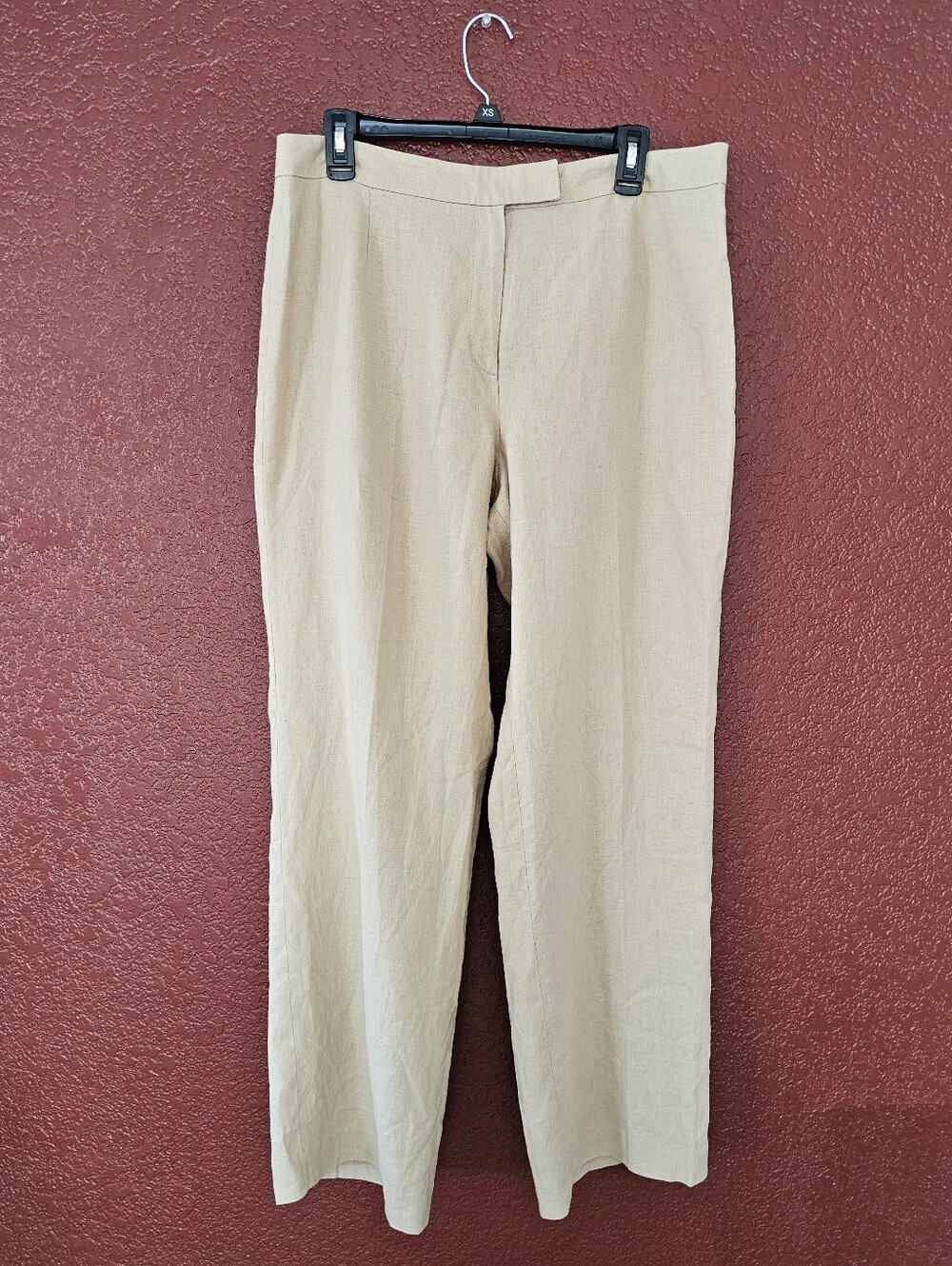 Kasper Wide-Leg Pants in Light Beige